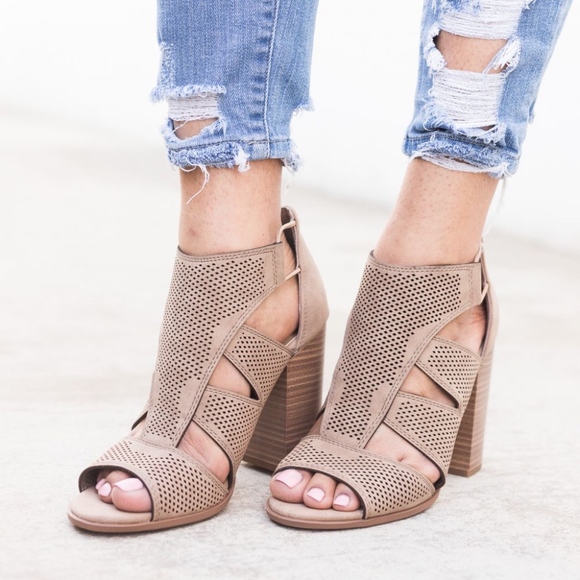 RORY Cut Out Booties - Lt. Taupe - Picture 2 of 3